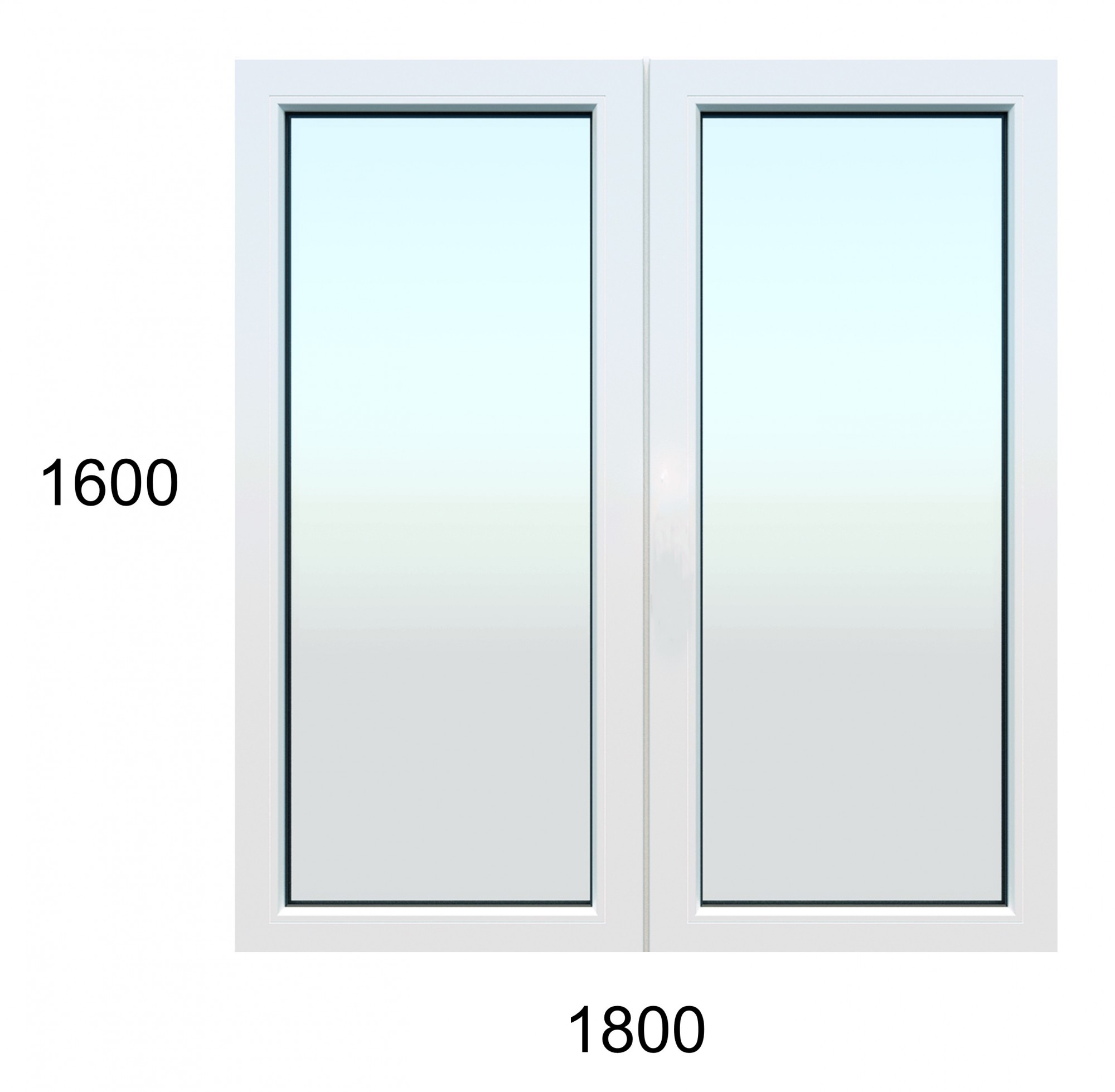 Окно металлопластиковое KOMMERLING 70ST plus 70mm глухое 1800х1600 мм ...
