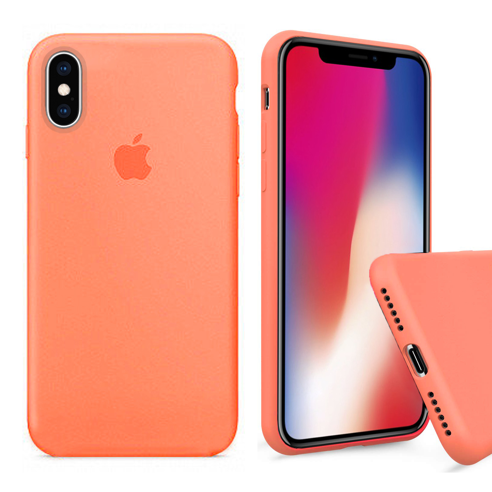 Xcase Iphone Xs Max Silicone Case Full Papaya