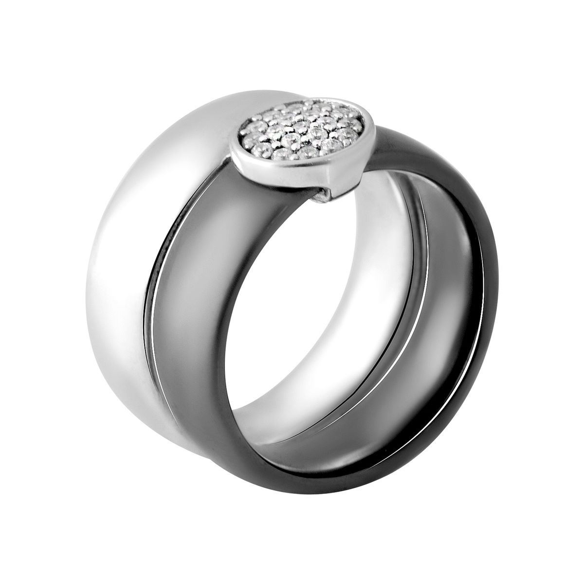 

Серебряное кольцо SilverLine с керамикой 16 размер