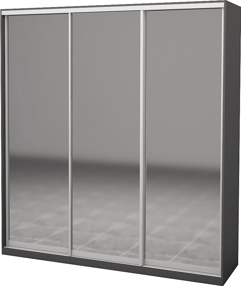 

Шкаф-купе трехдверный Roko 209.2х60х242 см Зеркало Серый