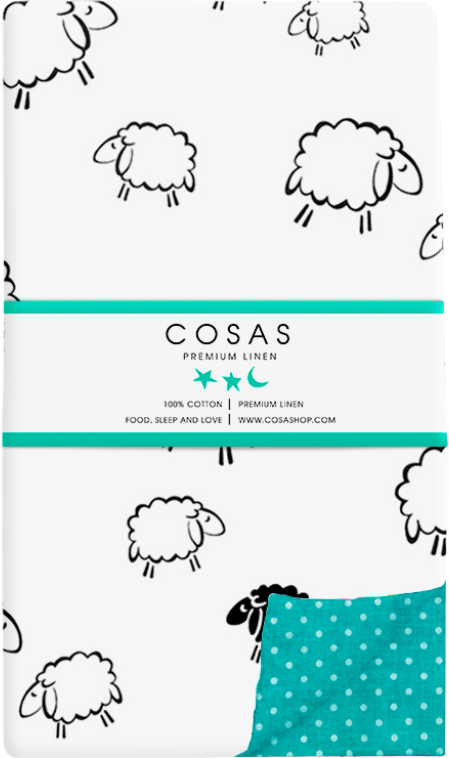 

Пододеяльник Cosas Sheep Mint 180х220