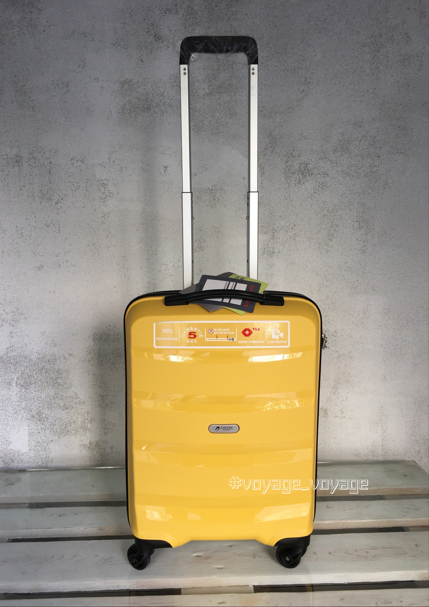 

Чемодан Airtex 229 S ручная кладь из полипропилена в желтом цвете