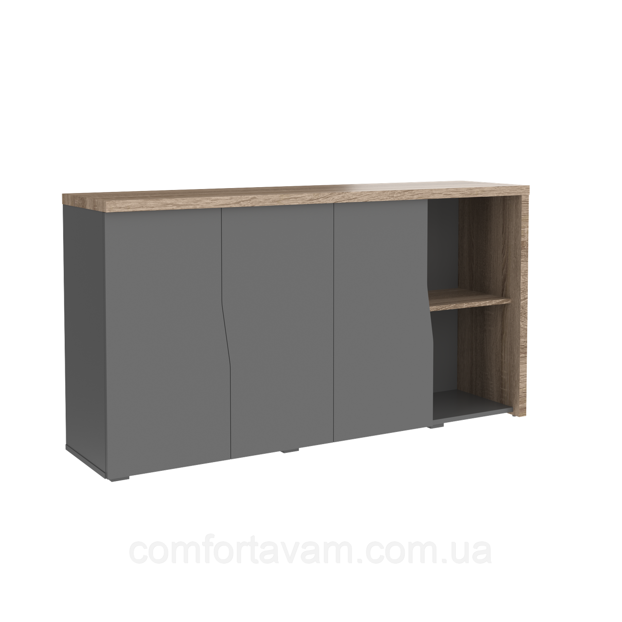 

Комод Intarsio Connect D 90x170 см Дуб Сонома Трюфель + Антрацит