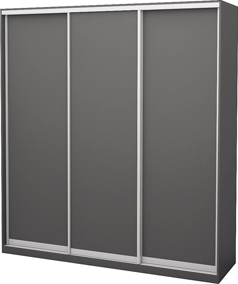 

Шкаф-купе трехдверный Roko 239.2х242х60 см ДСП Серый