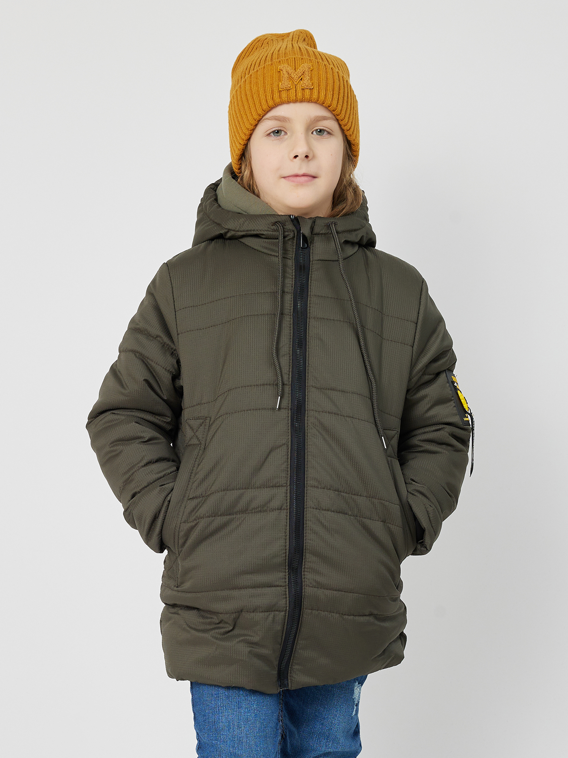 Акція на Дитяча демісезонна куртка для хлопчика Одягайко 22818 134 см Сіра від Rozetka