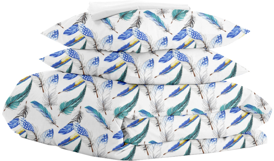 

Комплект постельного белья Cosas Feather Mint White 160х220х2 (Feather_Mint_White_160х2)
