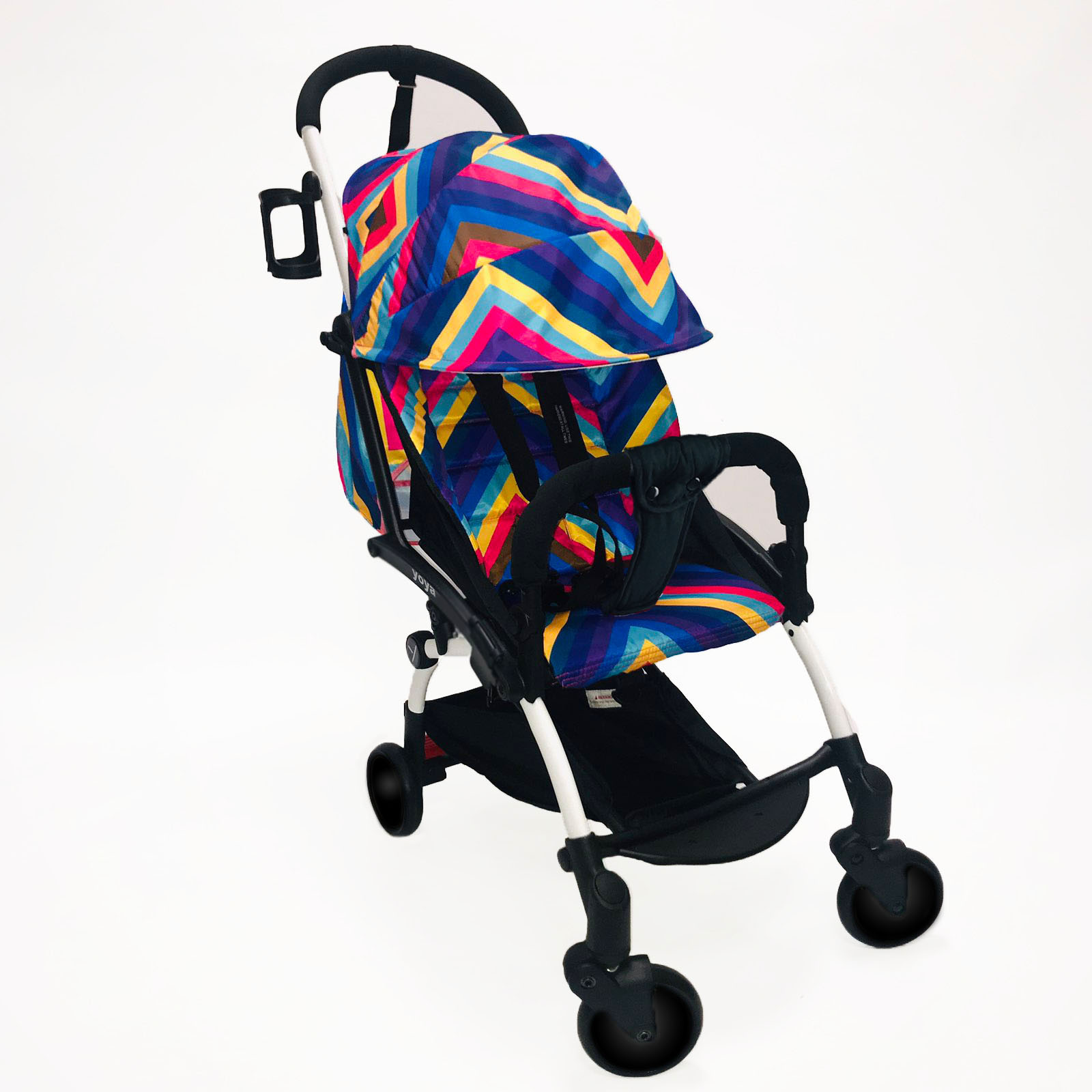 

Коляска Yoya 175А+ Синяя с красным Blue colorful на белой раме