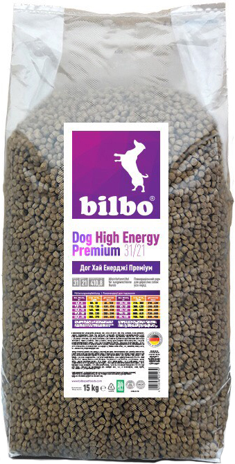 

Сухой корм Bilbo Dog High Energy Premium 31/21 15 кг (4015598021470)
