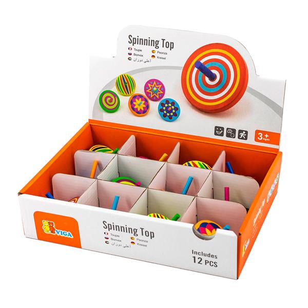 

Игрушка развивающая Viga Toys Юла дерево разноцветный AFK 53906