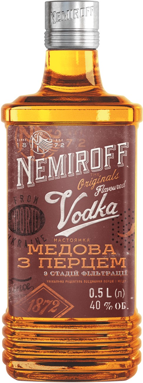 Настоянка Nemiroff Українська медова з перцем 0.5 л 40% (4820181420895 ...
