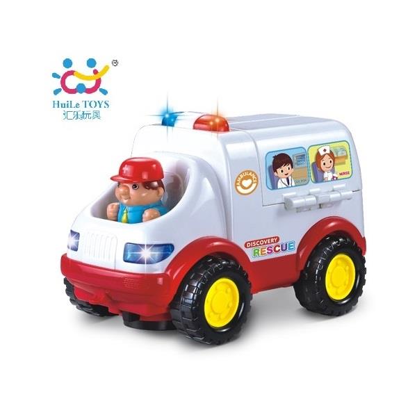 

Игрушка музыкальная Huile Toys Скорая помощь звуковые/световые эффекты пластик белый, разноцветный AFK 836