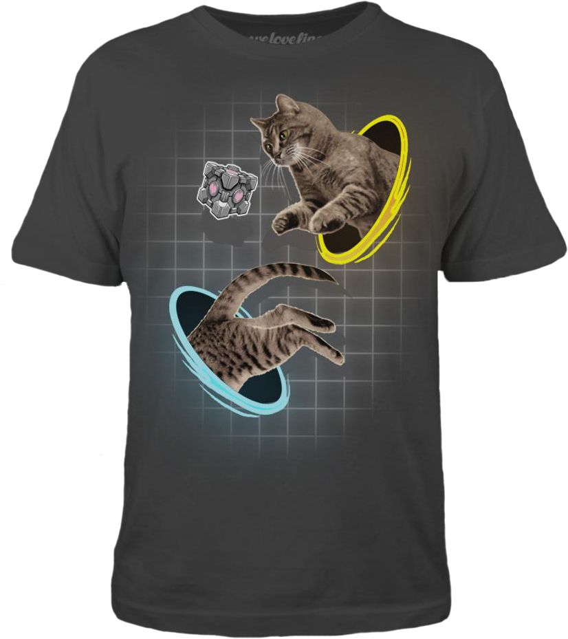 

Футболка Valve Portal Jumping Cat Charcoal, Man XL