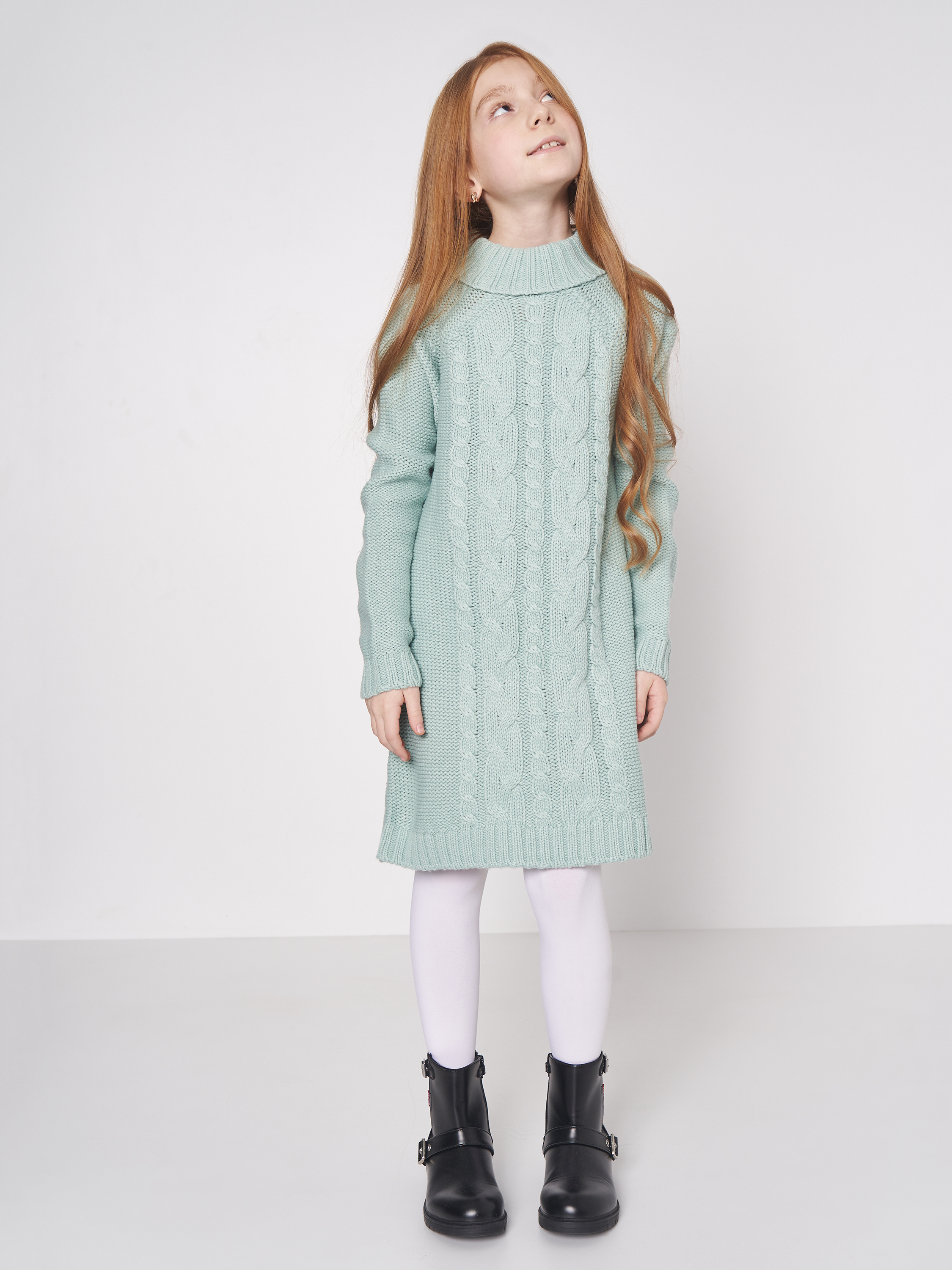 Акция на Дитяча в'язана сукня для дівчинки Zippy ZKGAP0501_22087 31047446019 110 см Зелена от Rozetka