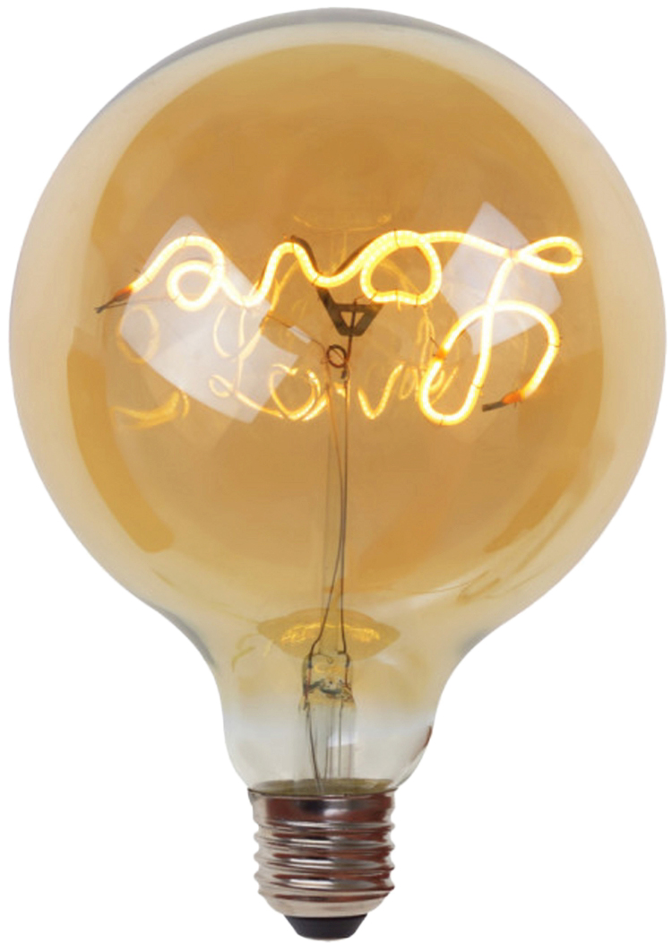 

Светодиодная лампа Brille LED E27 4W WW LOVE COG amber (33-664)