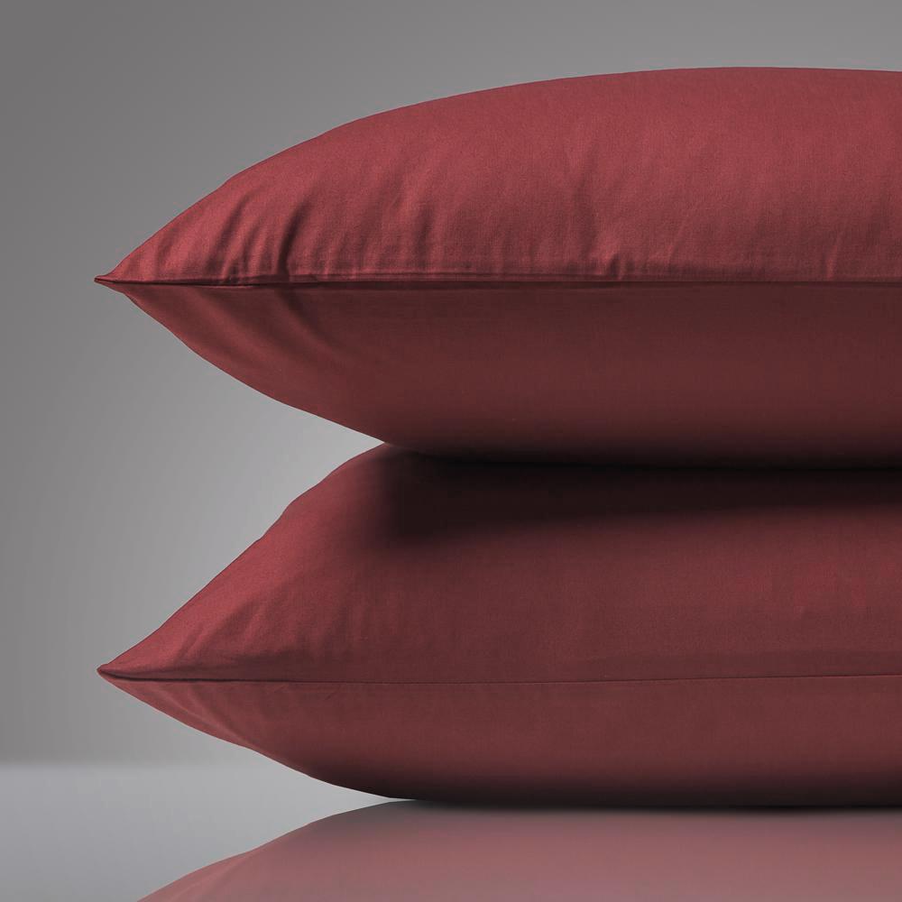 

Набор наволочек Home me Хлопок перкаль Basic Красный 50х90 с кантом 7 см 2 шт