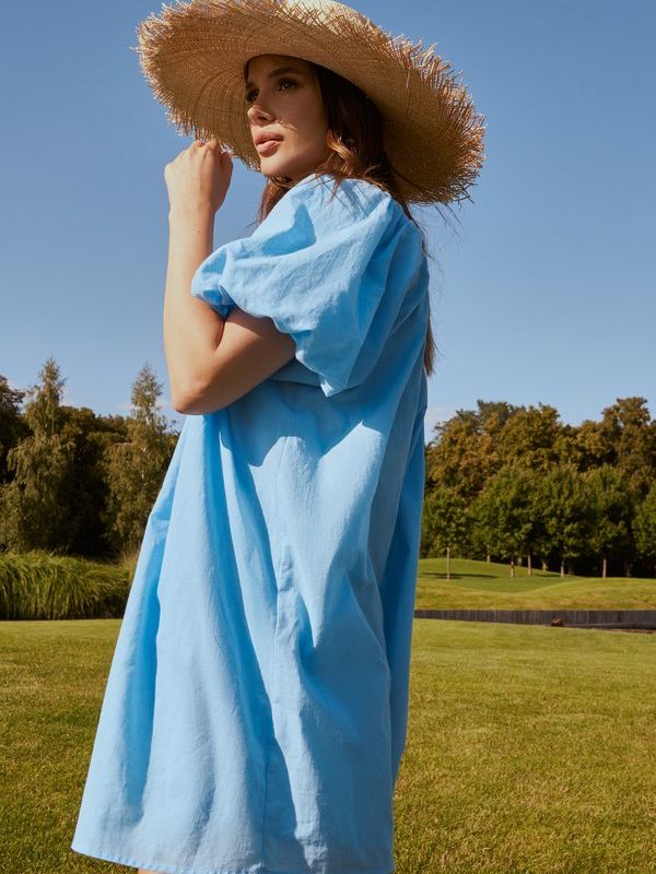 Акція на Сукня міні літня жіноча Gepur 42308 M Блакитна від Rozetka