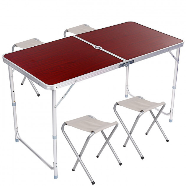 

Стол для пикника раскладной с стульями Folding Table Коричневый (zhb0388)