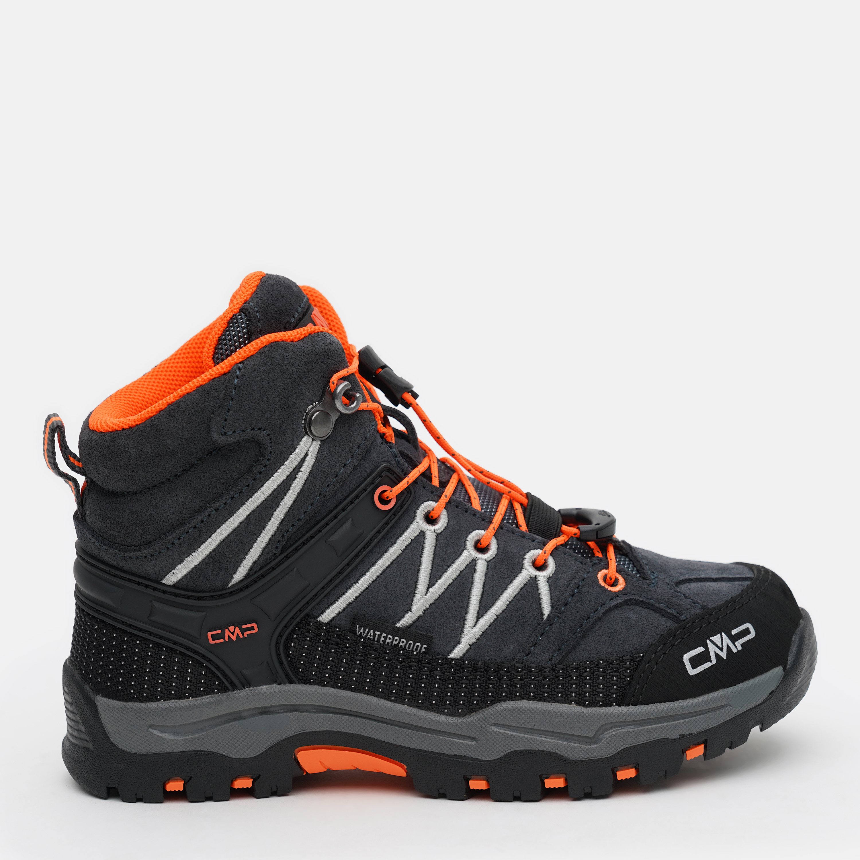 Акція на Дитячі демисезонні черевики для хлопчика CMP Kids Rigel Mid Trekking Shoe W 3Q12944-47UG 28 Antracite-Flash Orange від Rozetka