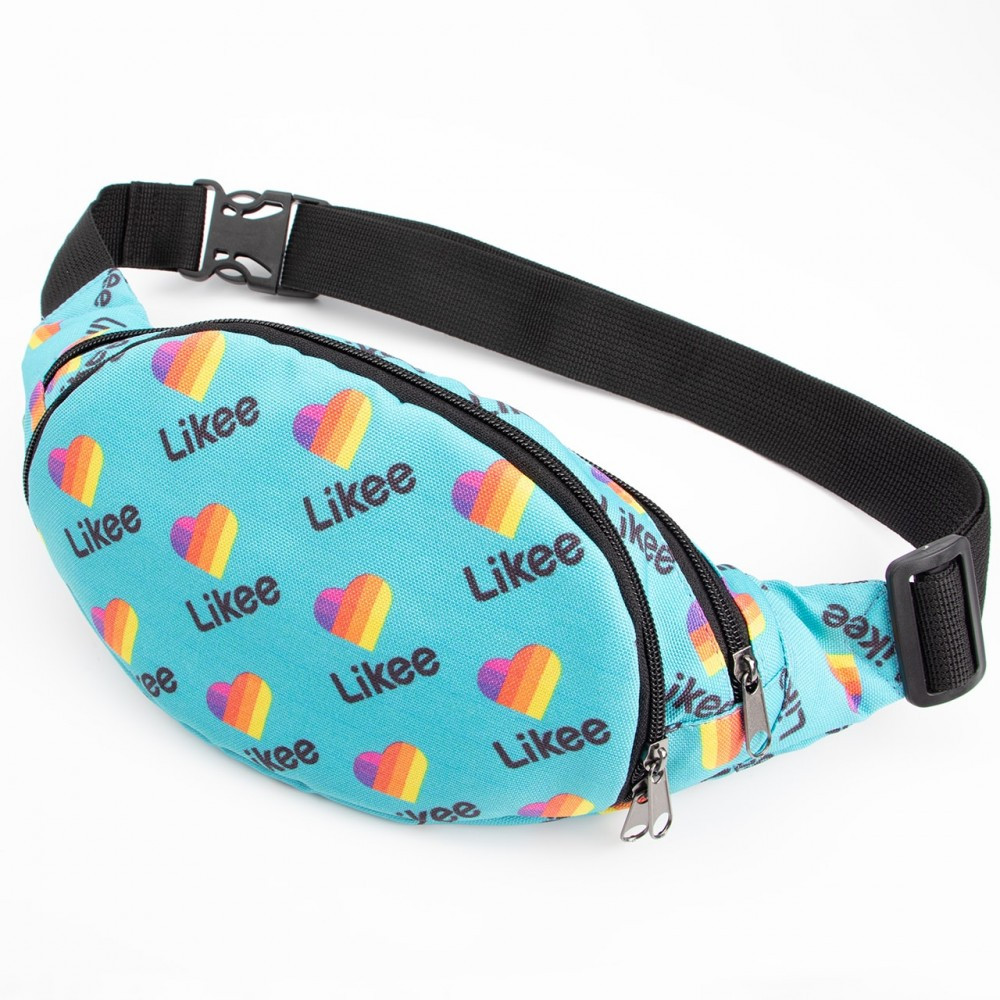 

Сумка на пояс (бананка) Tiger Moon Print+ Likee Голубой