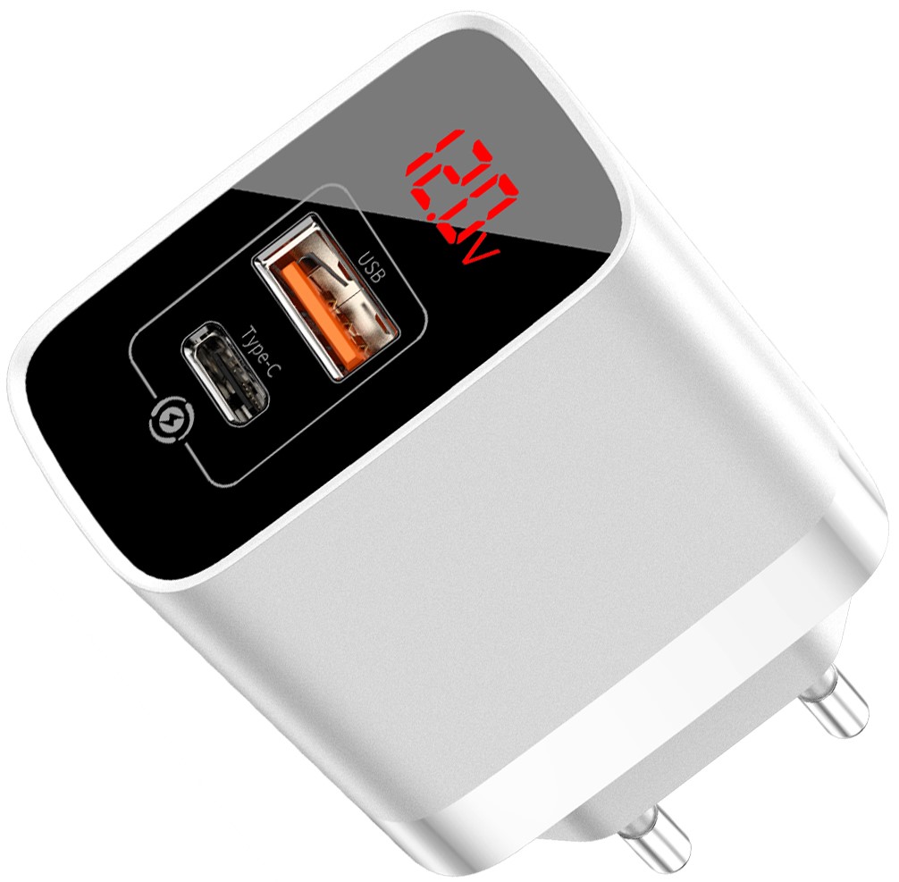 

Сетевое зарядное устройство Baseus Mirror Lake PPS QC3.0+PD3.0 18W USB+Type-C 3A Белый