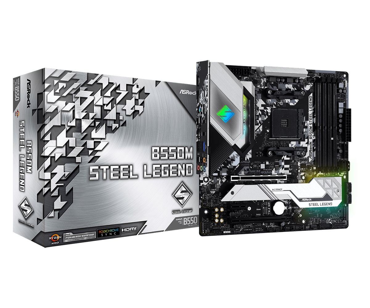 

Материнская плата ASRock B550M Steel Legend Socket AM4