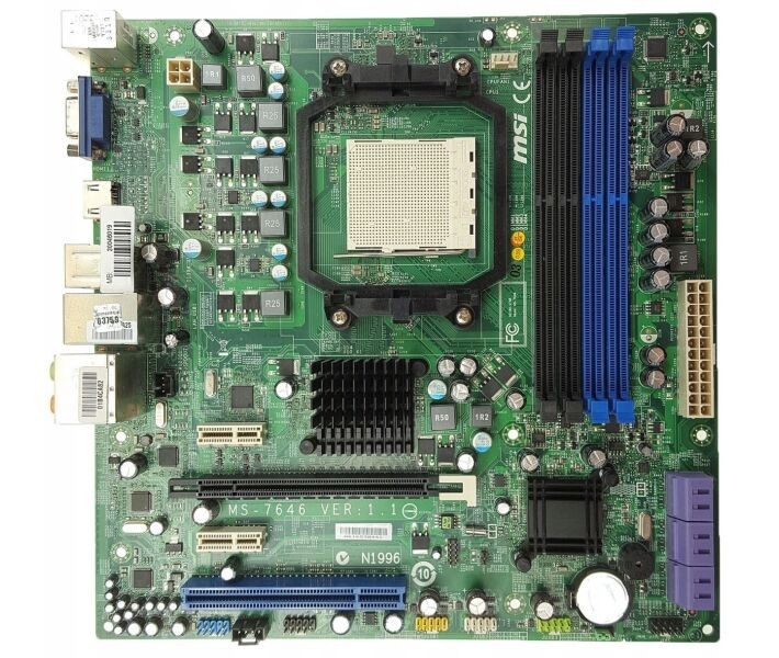 Материнская плата Socket AM3 MSI MS-7646 VER 1.0-1.1 ( sAM3, 4 СЛОТА ...