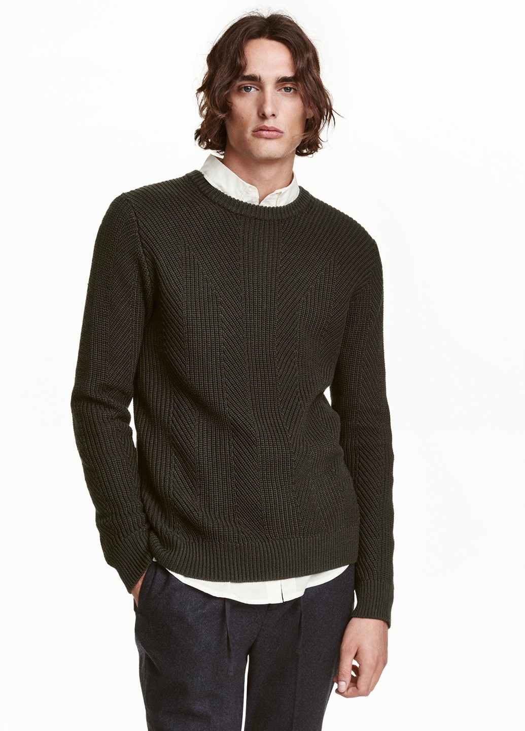 

Джемпер H&M 0397507_01 XS Темное хаки
