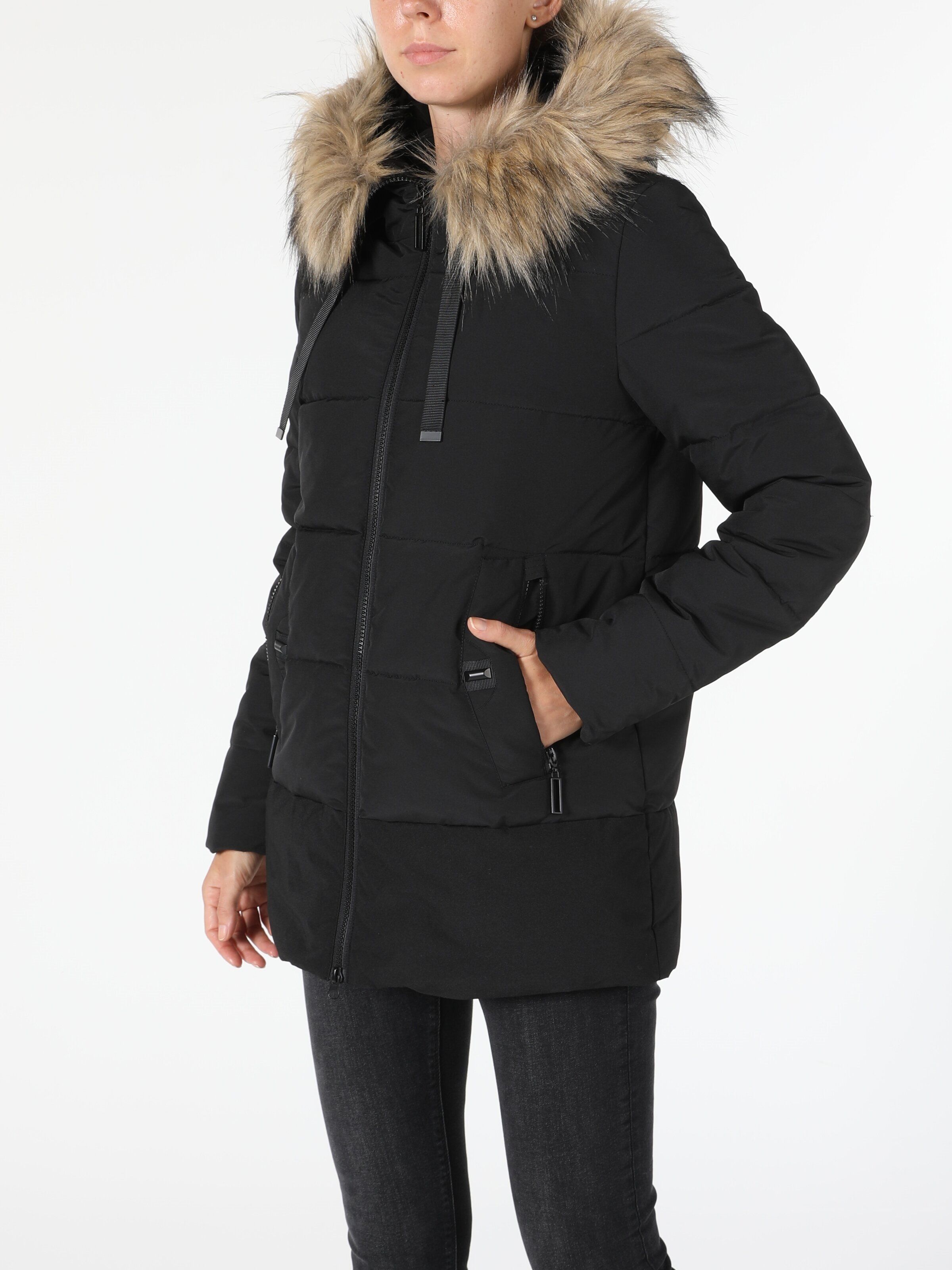 Акція на Куртка демісезонна з капюшоном жіноча Colin's CL1055727BLKQ1.V2 S Black від Rozetka