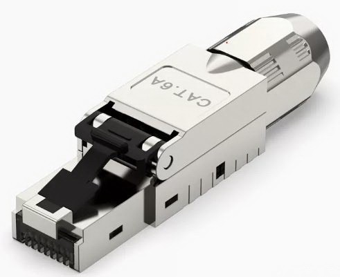 Коннектор RJ45 екранований CAT6A, безінструментальний, HANGLX – низькі ...