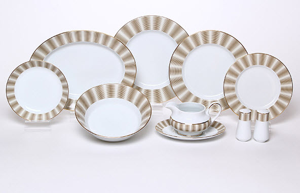 

Сервіз столовий Dankotuwa Porcelain Karina Brown 25 предметів