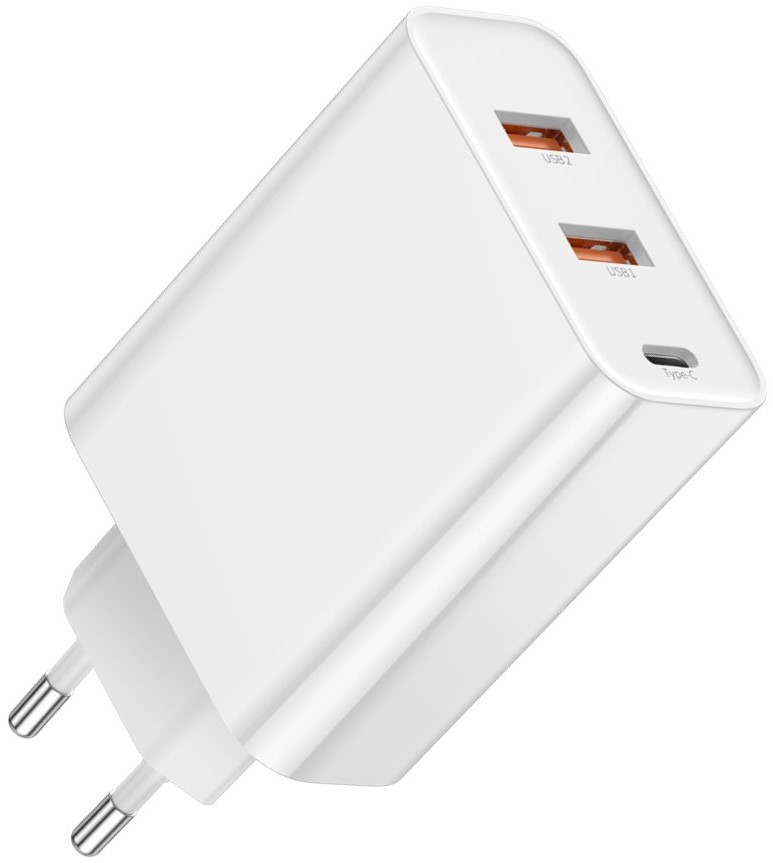 

Сетевое зарядное устройство Baseus PPS three output quick charge QC4.0+PD3.0 60W 2USB+Type-C 6A Белый