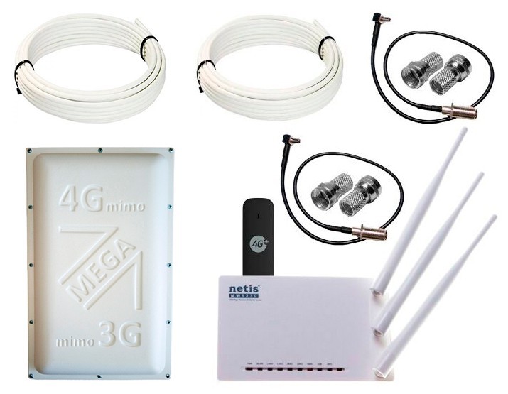 

Готовый 4G WiFi комплект Band Mobile в частный дом или дачу (MIMO 1800-2600 LTE-FDD скорость до 150 Мбит/c)
