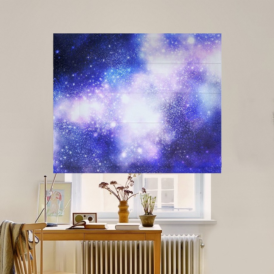 

Римская штора система Classic InHt Фотопечать Космос 07-018 Джуси Велюр 120х170 см