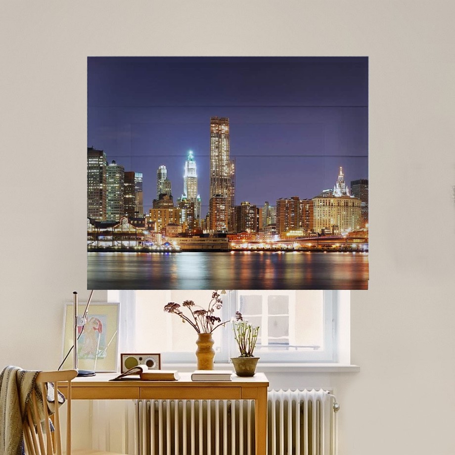 

Римская штора система Classic InHt Фотопечать Город 00-009 Джуси Велюр 180х170 см