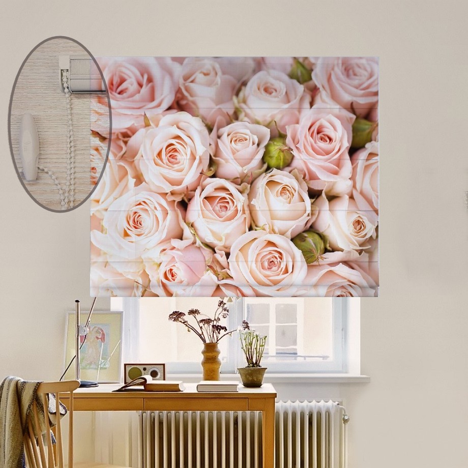 

Римская штора система Lux Coullise InHt Фотопечать Цветы 03-036 Джуси Велюр 50х170 см