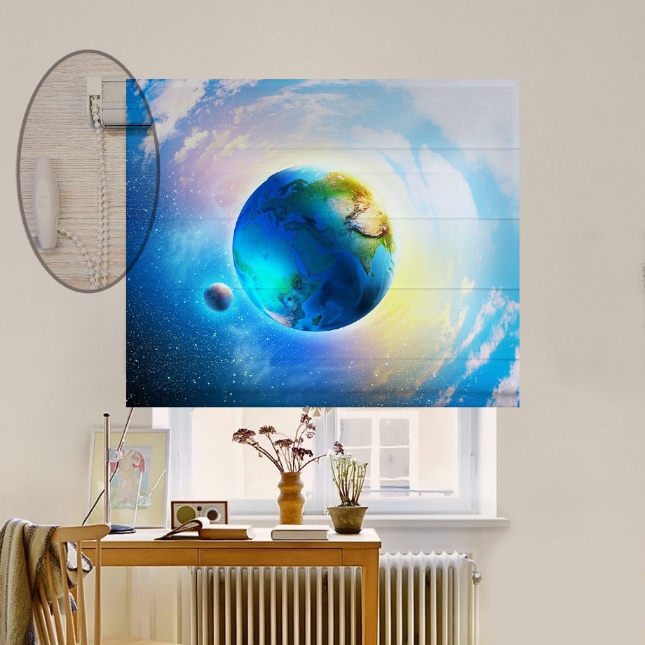 

Римская штора система Lux Coullise InHt Фотопечать Природа 05-950 Джуси Велюр 110х170 см