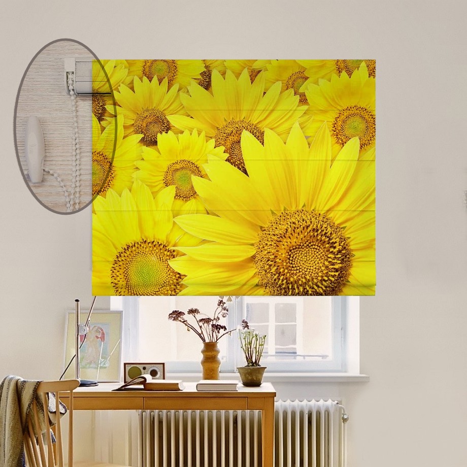 

Римская штора система Lux Coullise InHt Фотопечать Цветы 00-248 Джуси Велюр 120х170 см