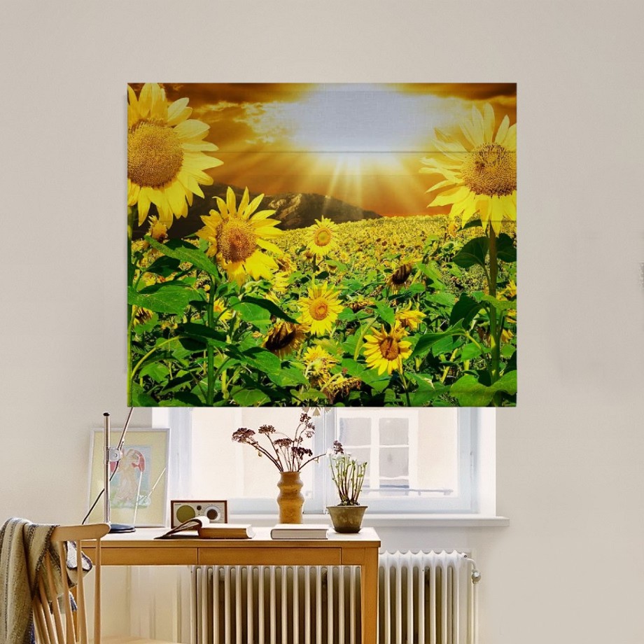 

Римская штора система Classic InHt Фотопечать Цветы 00-140 Джуси Велюр 80х170 см