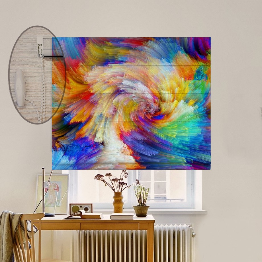 

Римская штора система Lux Coullise InHt Фотопечать Краски 00-095 Джуси Велюр 90х170 см