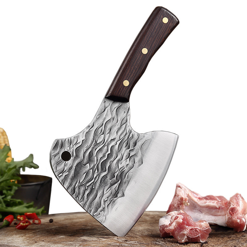 Маленький мощный тяжелый кованый топорик мясника для костей и мяса 13.4 ...
