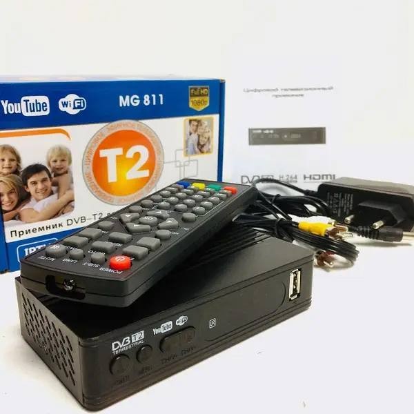 ТВ тюнер DVB-T2 MG 811 цифровий для телевізору з дисплеєм + підтримка ...