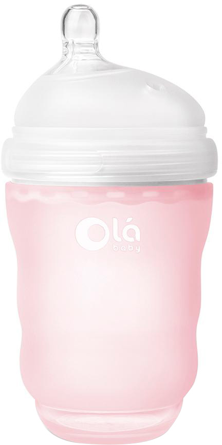 Акція на Детская силиконовая антиколиковая бутылочка Olababy GentleBottle Rose Розовый 240 мл (80850) від Rozetka UA