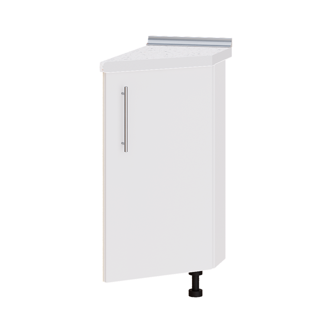 

Кухня Модерн модуль Низ Окончание Н93-300 Белый Глянец - Дуб молочный 30х47х82см + столешница