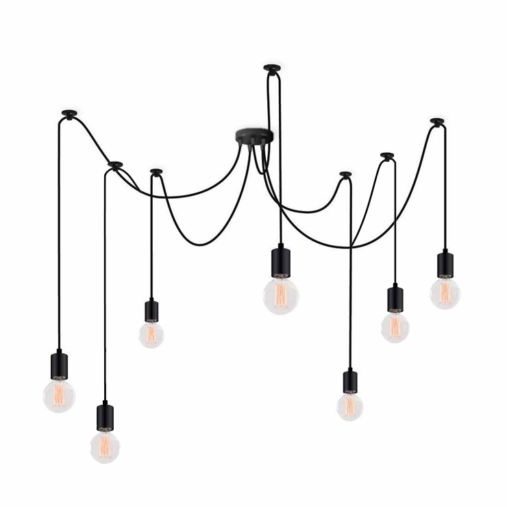 

Люстра подвесная Atma Light 7 плафонов серии Loft Spider-7