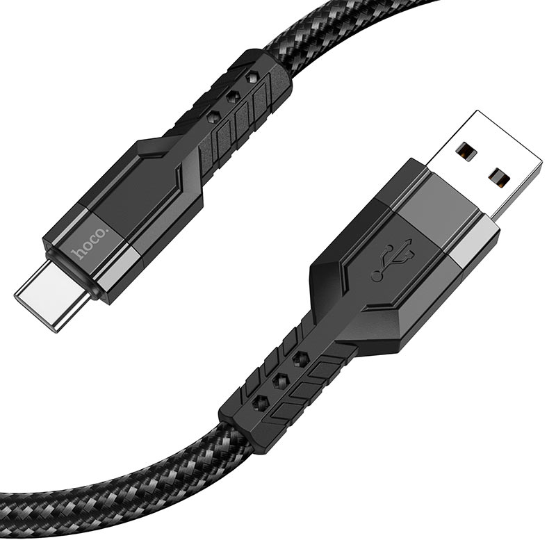 Кабель зарядки HOCO U110 (3A) (1.2M) USB-Type-C для телефона/смартфона ...