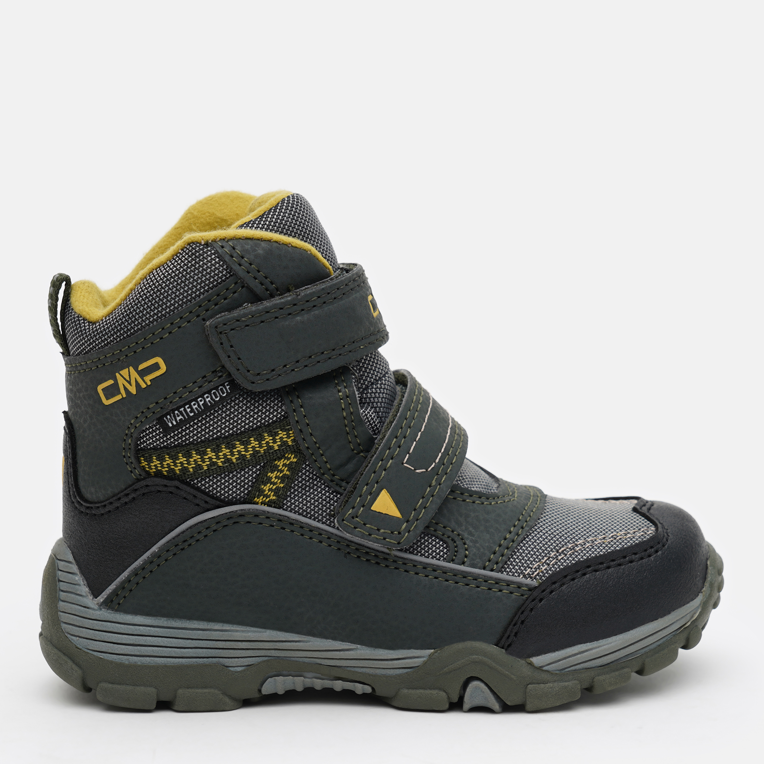 Акція на Дитячі демисезонні черевики для хлопчика CMP Kids Pyry Snow Boot Wp 38Q4514J-68UM 34 Grey-Militare від Rozetka