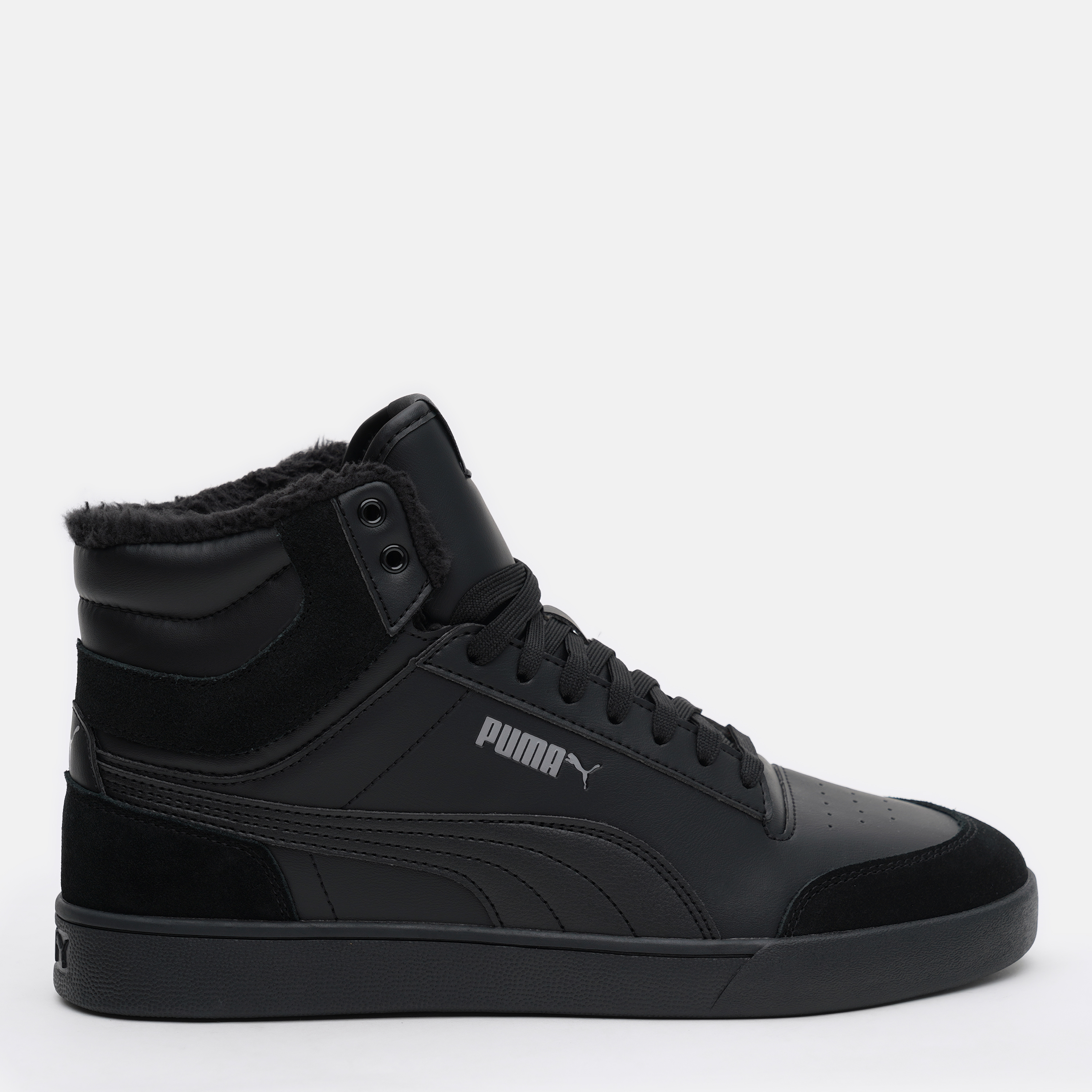 Акція на Чоловічі зимові черевики Puma Shuffle Mid Fur 38760901 40.5 (7) 26 см Black-Steel Gray від Rozetka