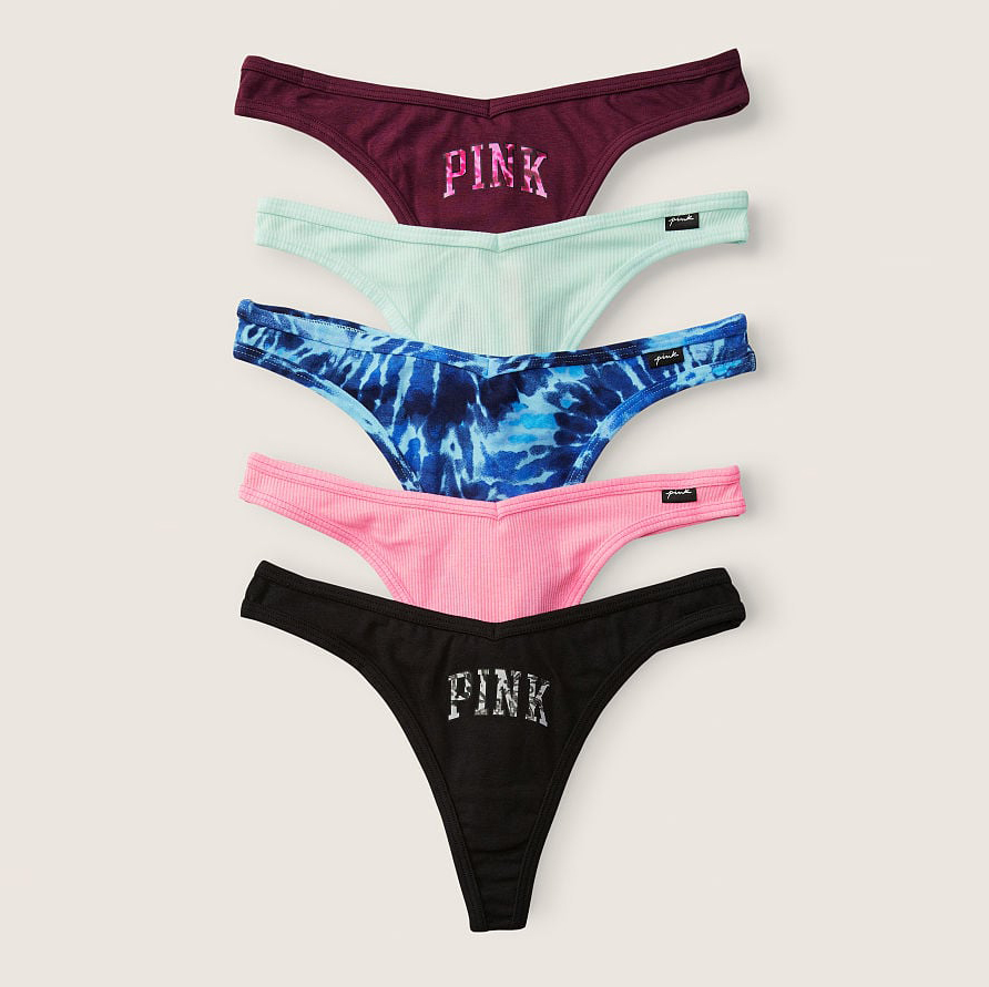 Набор трусов стрингов Victoria's Secret 825833713 XL 5 шт Разные цвета ...