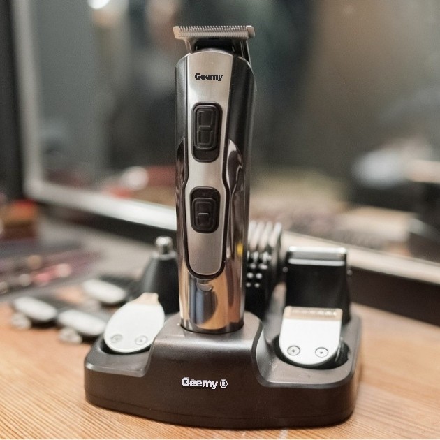 Машинка триммер для стрижки Geemy GM-592 10 в 1 для волос, бороды, носа ...