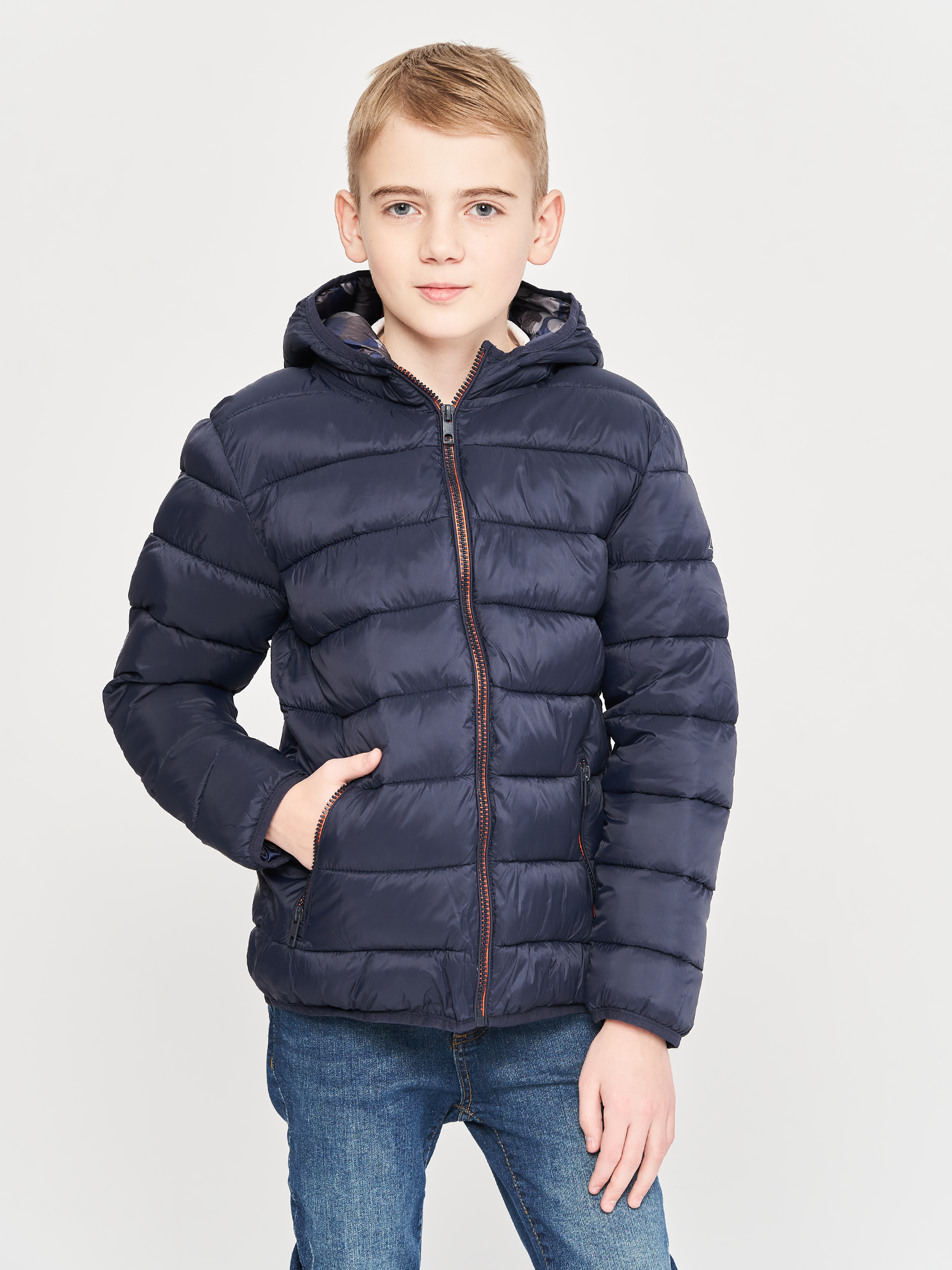 Акція на Підліткова демісезонна куртка для хлопчика Minoti 11COAT 1 37364TEN 134-140 см Темно-синя від Rozetka